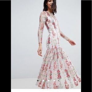 ASOS Sheer Floral Gown